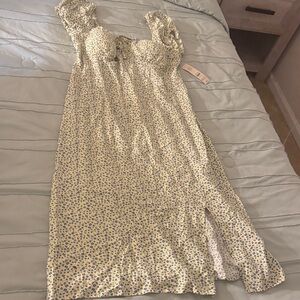 No Boundaries Yellow Floral Long Sleeve Dress